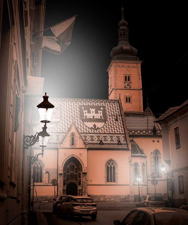 Zagreb digital art - crkva Sv. Marka